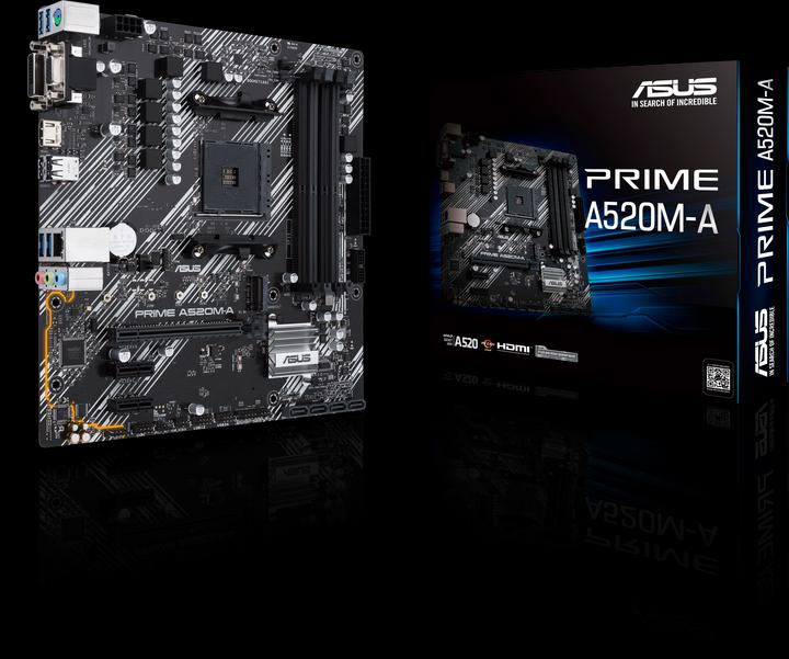 Produktbild ASUS PRIME A520M-A II/CSM (AM4, AMD A520, mATX)