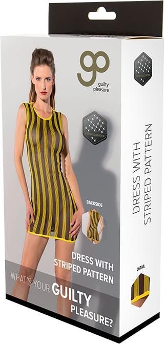 Image du produit Guilty Pleasure Gp Printed Datex Striped Dress Jaune (L)