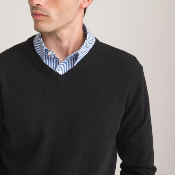 Produktbild La Redoute Collections Pullover mit V-Ausschnitt (S)