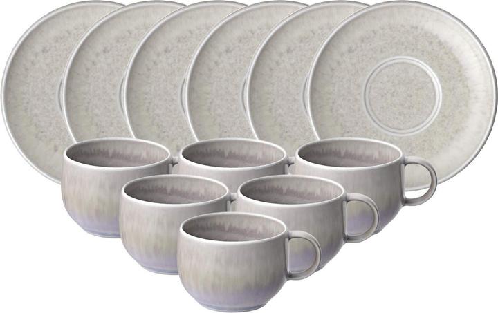 Like. by Villeroy & Boch Perlemor Sand Espressotassen mit Untertassen (60 ml, 6 x)