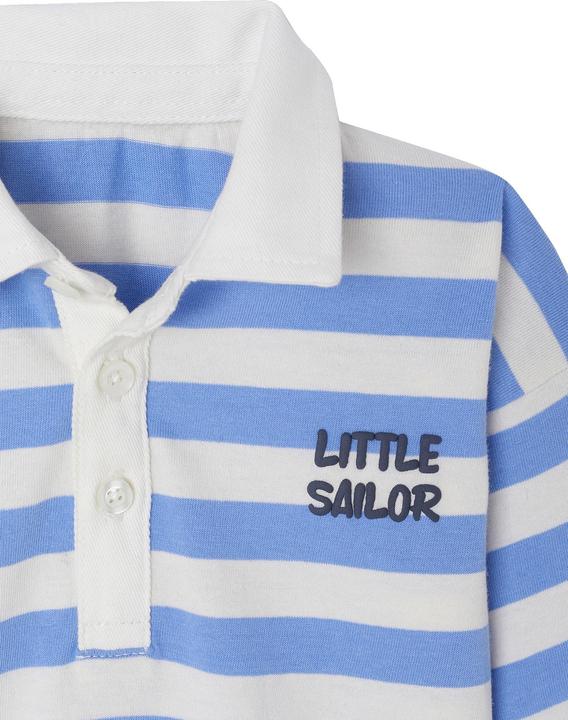 Produktbild Vertbaudet Bio-Kollektion: Baby Poloshirt mit breiten Streifen (80)