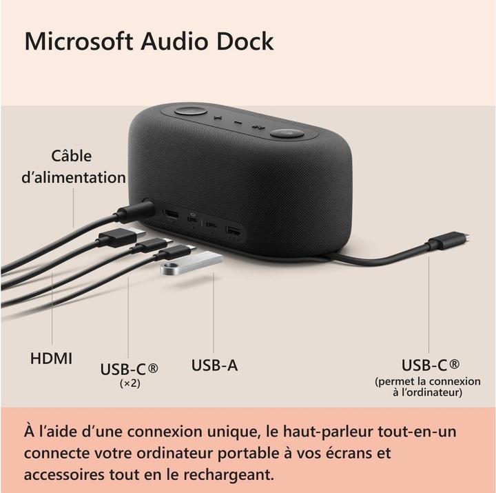 Actual product image Microsoft Audio Dock (USB-C, 5 Ports)