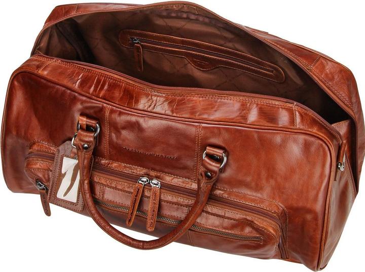 Actual product image The Vegan Cow Chesterfield Brand Leren Weekendtas Cognac Mainz (40 l)