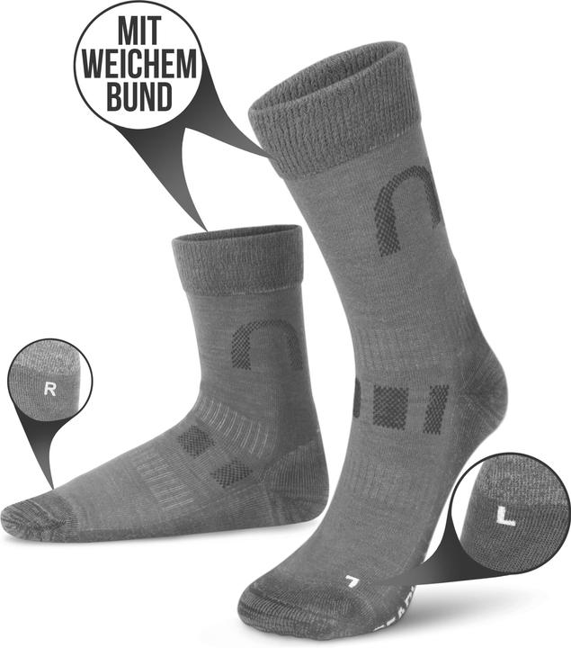 Actual product image Normani 2 pairs of Melton merino wool hiking and trekking socks (pack of 2, 35 - 38)
