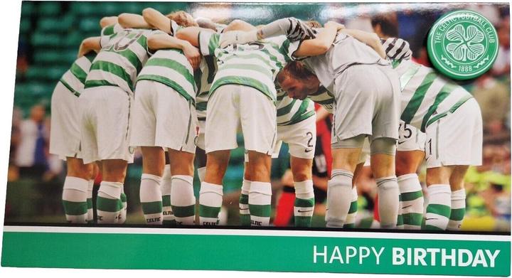 Immagine prodotto Celtic FC Giocatori Biglietto di Compleanno Badge Incluso (1 pz.)