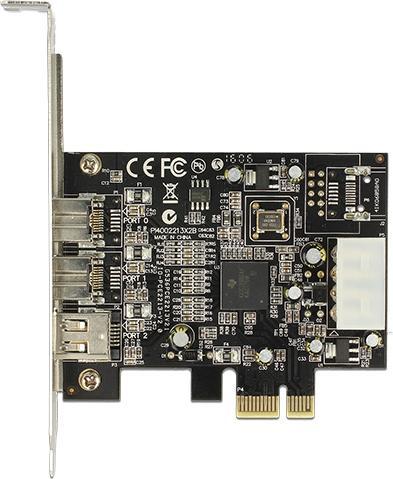 Produktbild Delock 89153, PCI-E x1 zu 2x 1394B + 1x 1394A