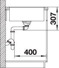 Produktbild Blanco Axia III 45 S-F (77 cm, 50 cm)