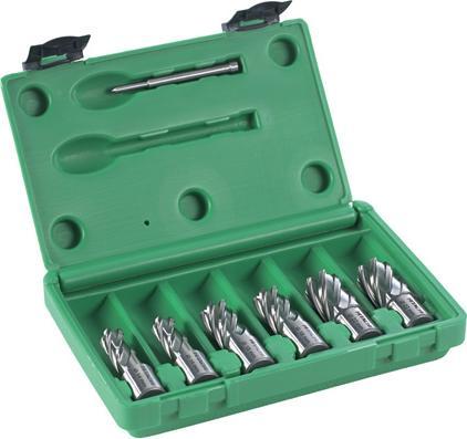 Hikoki accessories 754496 Core drill set 2 x 14/18/22 x 30 mm + centring pin 7 pieces (30 millimetres)