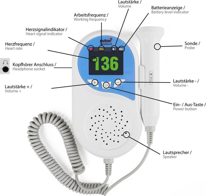 Immagine prodotto Sonotrax B Ultrasuoni (Doppler fetale, 0.16 m)