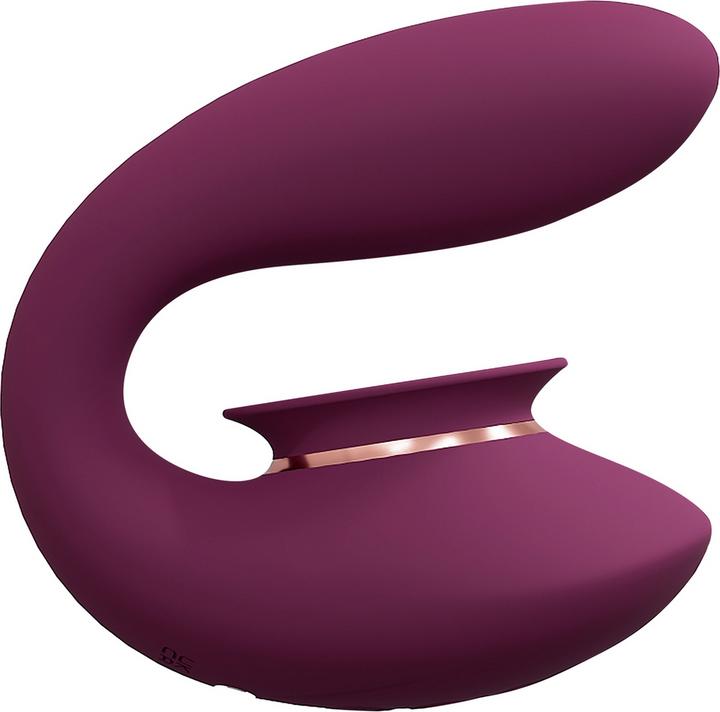 Actual product image Innovation Twitch 3 - Rechargeable Vibrator & Suction - Silicone - 10 Speed - Burgundy