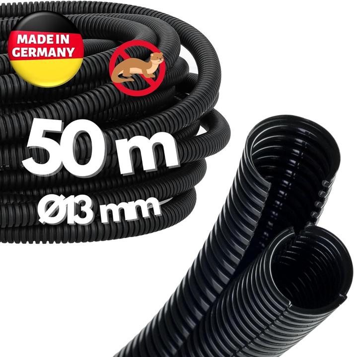Produktbild Kalitec 50 Meter Wellrohr Twin NW 16 I Wellschlauch zweiteilig I Solarwellrohr I Marderschutzrohr I (5000 cm)