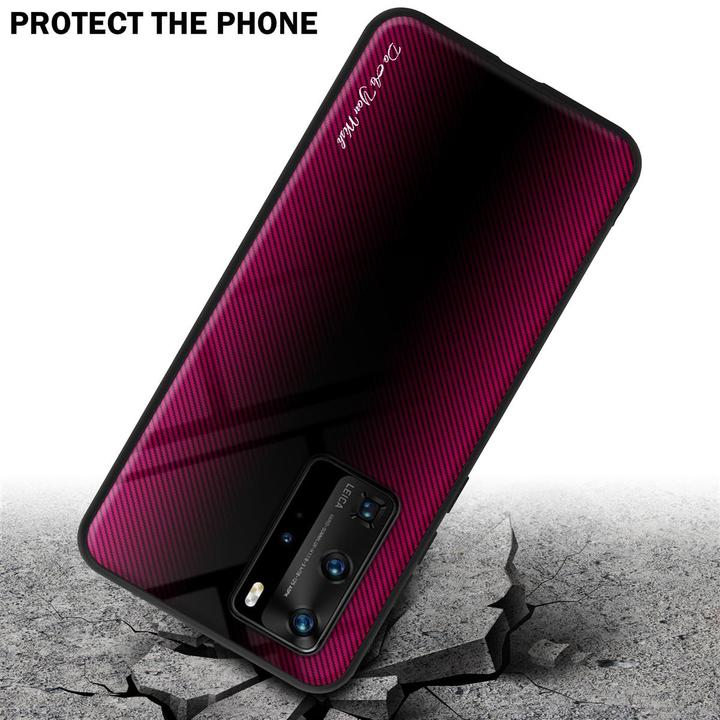 Image du produit Cadorabo TPU Couverture en verre rayé (Huawei P40 Pro+)