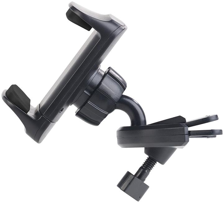 Image du produit Lescars Support pour smartphone de voiture pour lecteur CD, avec rotule, 60 - 90 mm