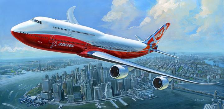Produktbild Carson 1:144 Passagier-Flugzeug Boeing 747-8