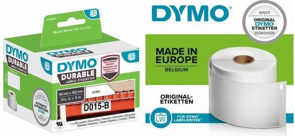 Actual product image Dymo LW plastic labels, 2 rolls a 450 labels
