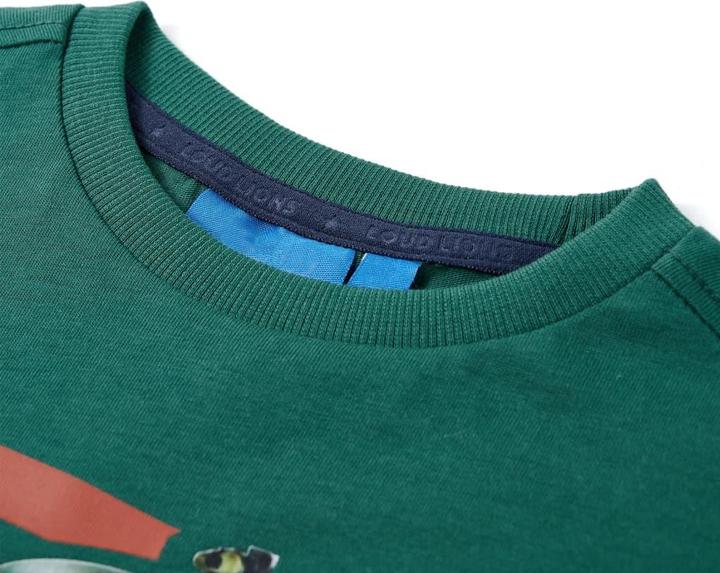 Actual product image VidaXL Children's long-sleeved shirt green 92,Material: 100 % cotton,colour (92)