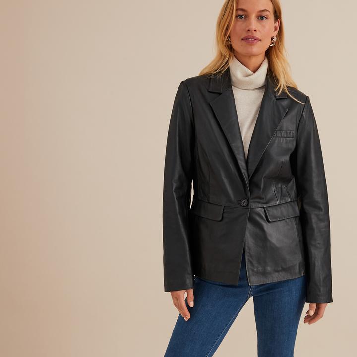 Produktbild Anne Weyburn Taillierter Blazer aus Lammleder (42)