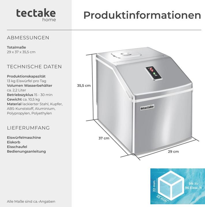 Actual product image tectake Ice cube machine (CH plug)