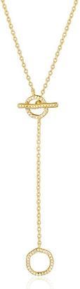 JVD Charming gold-plated necklace with zircons SVLN0458X75GO45