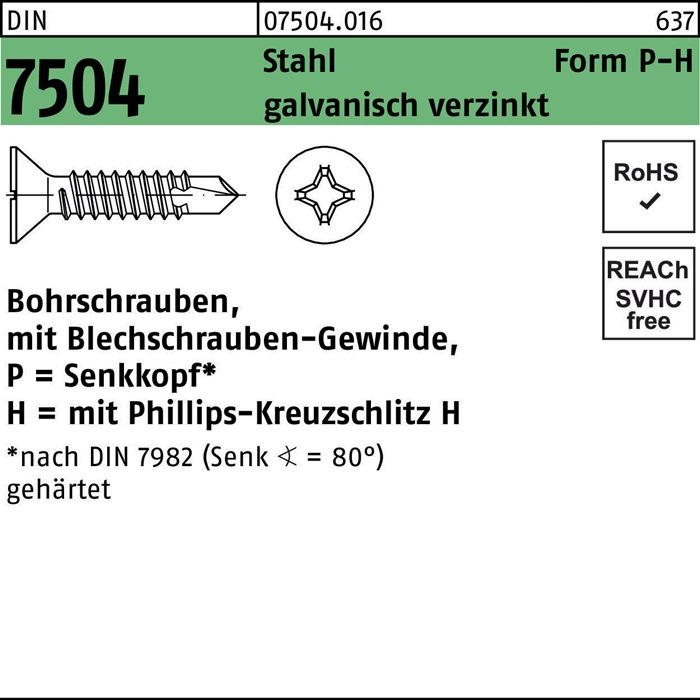 Productafbeelding Zelftappende schroef (1000 Schroeven per stuk)