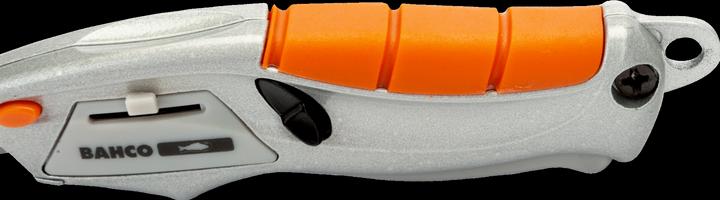 Actual product image Bahco Mini cutter knife with automatic blade retraction and rubber handle (Cutters)