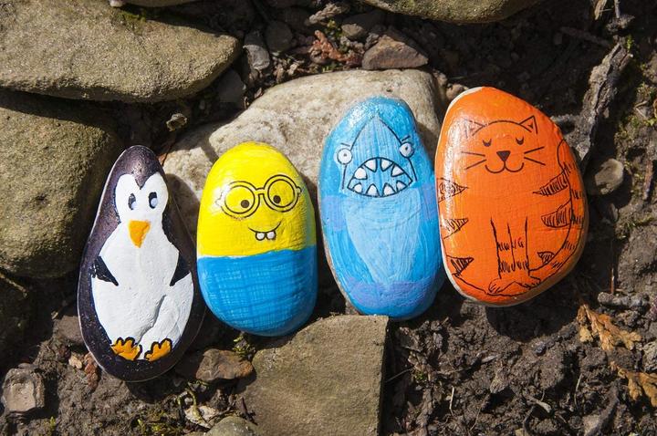 Actual product image Activity Board Creativity for children, rock painting, arts and crafts set, arts and crafts for children Contains