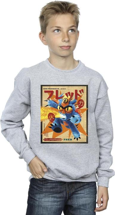 Immagine prodotto Disney Big Hero 6 Baymax Fred Newspaper Felpa Ragazzi (140, 146)