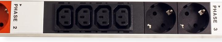 Productafbeelding Bachmann IT PDU ALU 0HE 12x C13 6x aardingscontact 3x 16A CEE rood