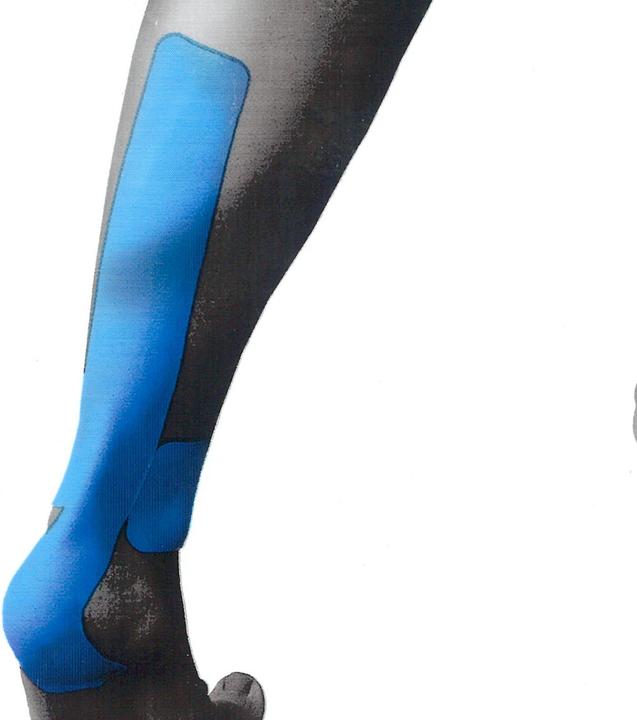 Luxtri Ruban adhésif thérapeutique 2 bands prédécoupées pour Mollet et Cheville Tape de sport bleu