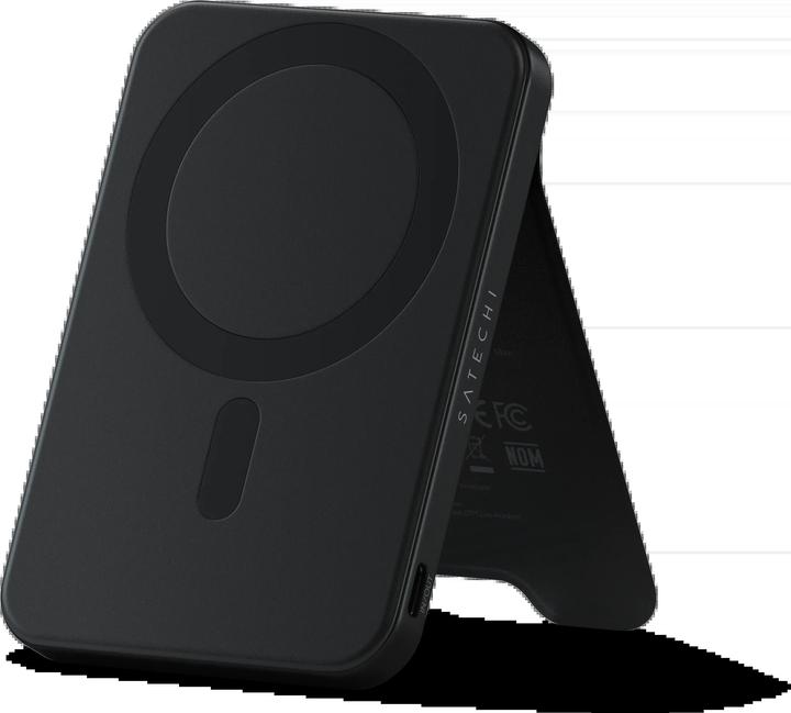 Actual product image Satechi OntheGo Magnetic Qi2 Powerbank Stand 5000 mAh Black (5000 mAh, 15 W)