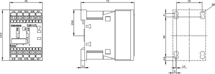 Actual product image Siemens Contactor 4kW/400V 1Ö 24VDC 3RT2016-2FB42