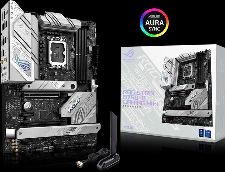 Image du produit ASUS Carte mère MB ROG STRIX B760-A GAMING WIFI (Intel,1700,DDR5,ATX) (LGA 1700, Intel B760, ATX)