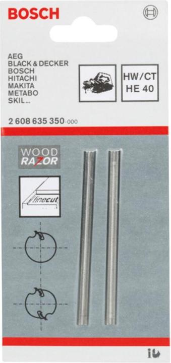 Produktbild Bosch Professional Zubehör Hobelmesser, 82 mm, scharf, gerade, Carbide, 40°, 2 Stk.