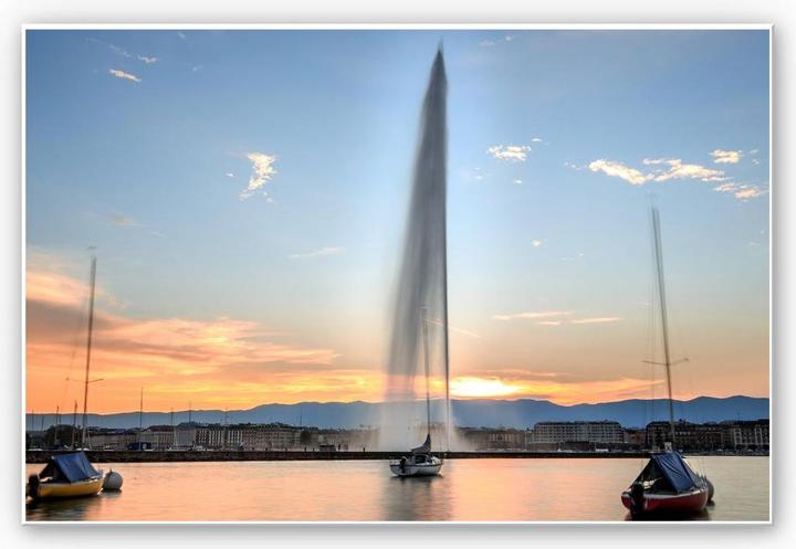 Actual product image Trenddeko Geneva sunset water fountain (100 x 70 cm)