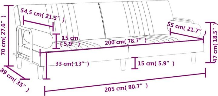 Actual product image VidaXL Salma (Sofa bed)