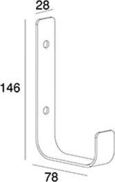 Actual product image Multibrackets Cable holder, metal, black, max. 5 kg