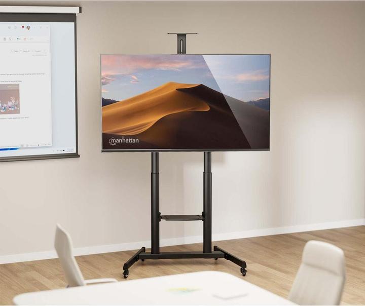 Produktbild Manhattan Multimedia TV-Ständer auf Rollen, werkzeuglos höhenverstellbar, für 60" bis 120" Grossbildschirme (120", 120 kg)