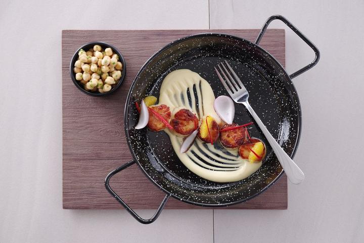 Actual product image Hendi Paella pan enamelled flat steel (200 cm, Paella pan, Steel)