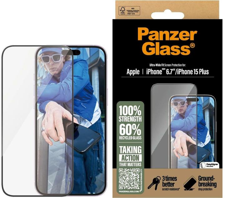 Immagine prodotto PanzerGlass Ultra-Wide Fit (1 Pezzo/i, Apple iPhone 16 Plus)