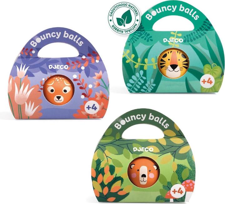 Produktbild Djeco Display Springbälle Wildtiere (MQ12)