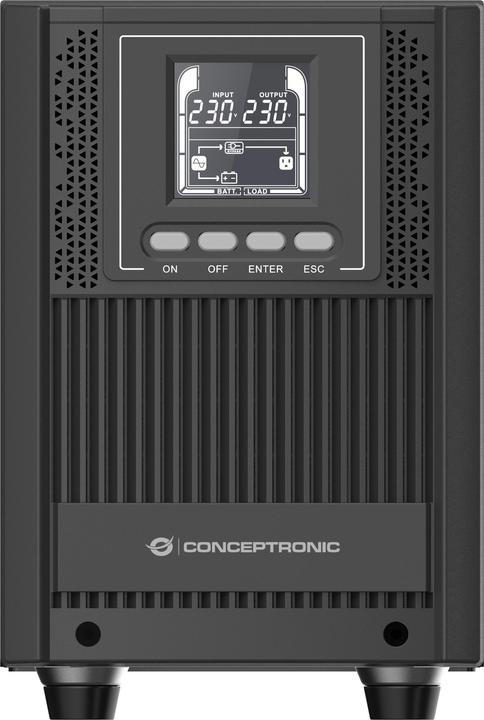 Image du produit Conceptronic ZEUS UPS 2000VA Online UPS,IEC EPO Port (2000 VA, 1800 W, Double convertisseur en ligne Onduleur)