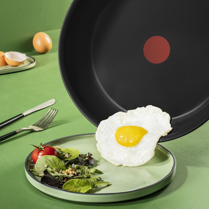 Produktbild Tefal Pfannenset + Topfset / Bratpfanne Renew Black On 24cm + 28cm (24 cm, Bratpfanne, Pfannenset + Topfset, Aluminiumguss, Keramik)