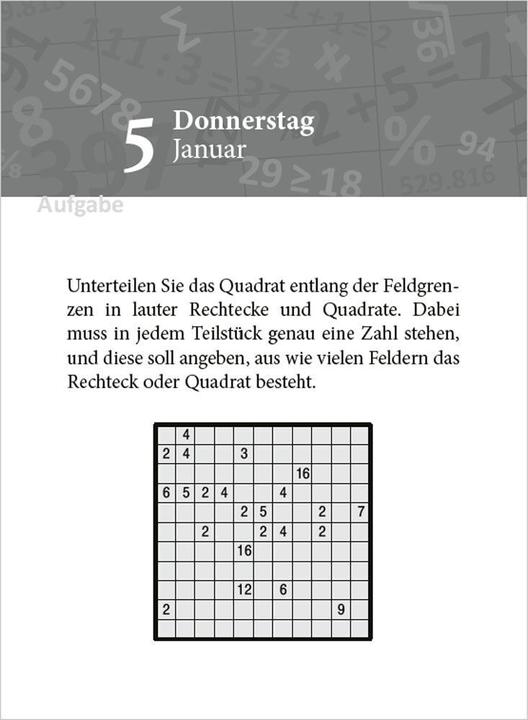 Produktbild Heureka! Mathematische Rätsel 2025: Tageskalender mit Lösungen (Deutsch)