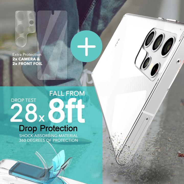 Actual product image Nalia Clear hard case with 2x display & camera protection (Samsung Galaxy S23 Ultra)