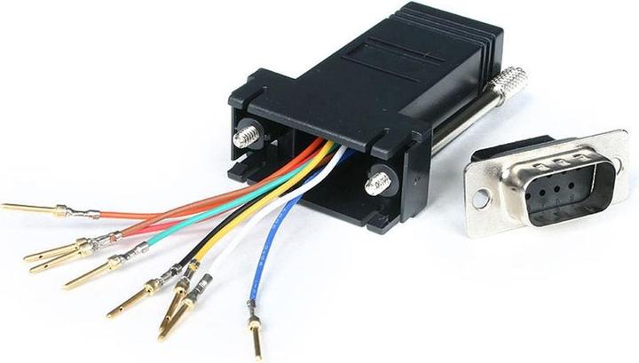 Immagine prodotto StarTech Adattatore modulare da DB9 a RJ45 - Maschio/Femmina - Adattatore seriale DB-9 / RJ-45 - St / Bu (0.09 m)