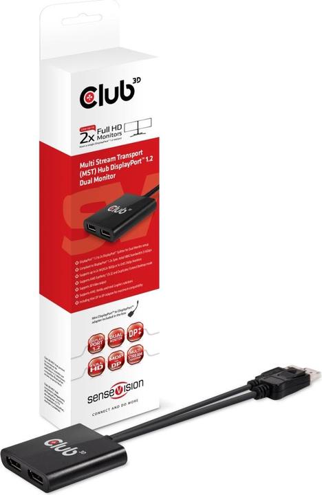 Immagine prodotto Club 3D Multi Streaming Transport Hub 1xDP ingresso a 2xDP uscita