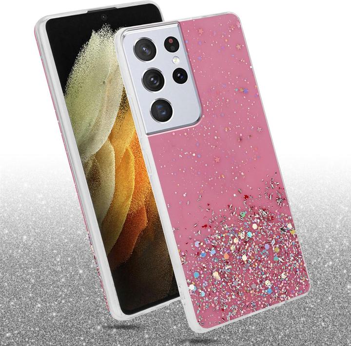 Image du produit Cadorabo Couverture TPU paillettes scintillantes (Samsung Galaxy S21 Ultra)