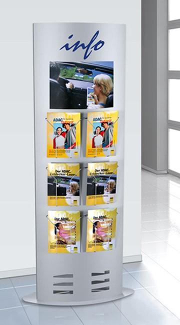 Actual product image Kerkmann Presentation stand tec-art 6936 77x185x33cm silver (A2, A4, A3, A1)
