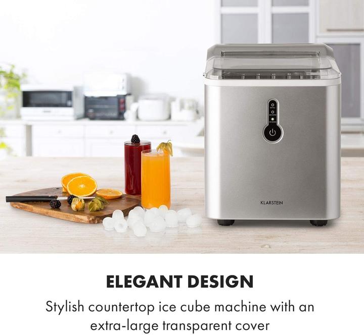 Produktbild Klarstein Chillout Eiswürfelmaschine, Silber