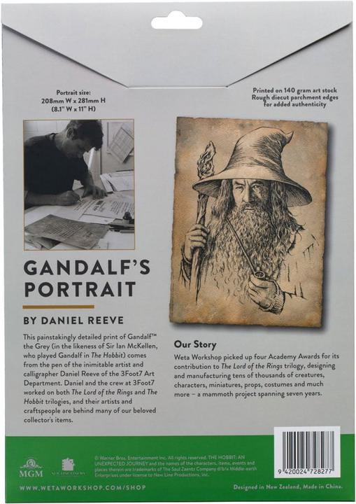 Produktbild Weta Workshop The Lord of the Rings - Portrait of Gandalf The Grey Statue Art Print (21 x 28 cm)